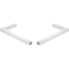 Mexen ensemble de supports d'angle en L pour portes et parois de douche 6-8 mm, blanc - 830-12-20