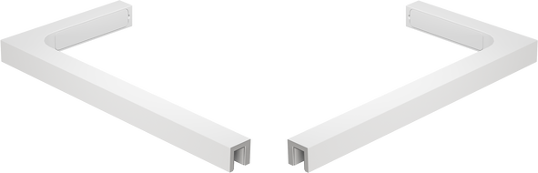 Mexen ensemble de supports d'angle en L pour portes et parois de douche 6-8 mm, blanc - 830-12-20