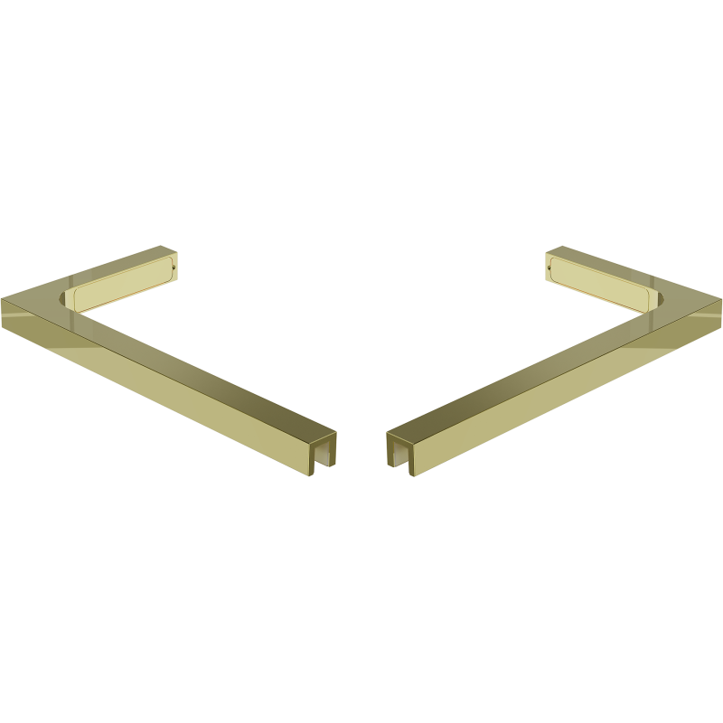 Mexen ensemble de supports d'angle L pour portes et parois de douche 6-8 mm, doré - 830-12-50