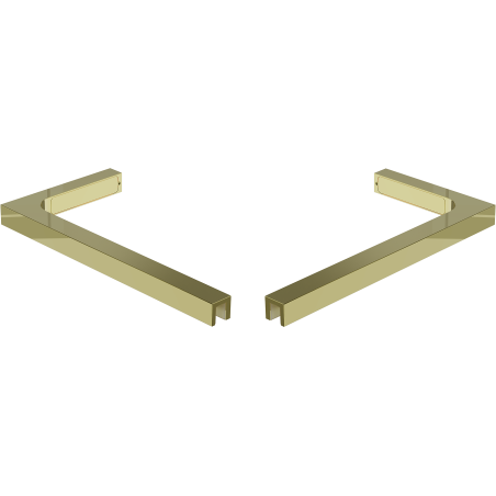 Mexen Uni-L1 ensemble de supports d'angle en L pour portes et parois de douche 6-8 mm, doré - 830-12-50