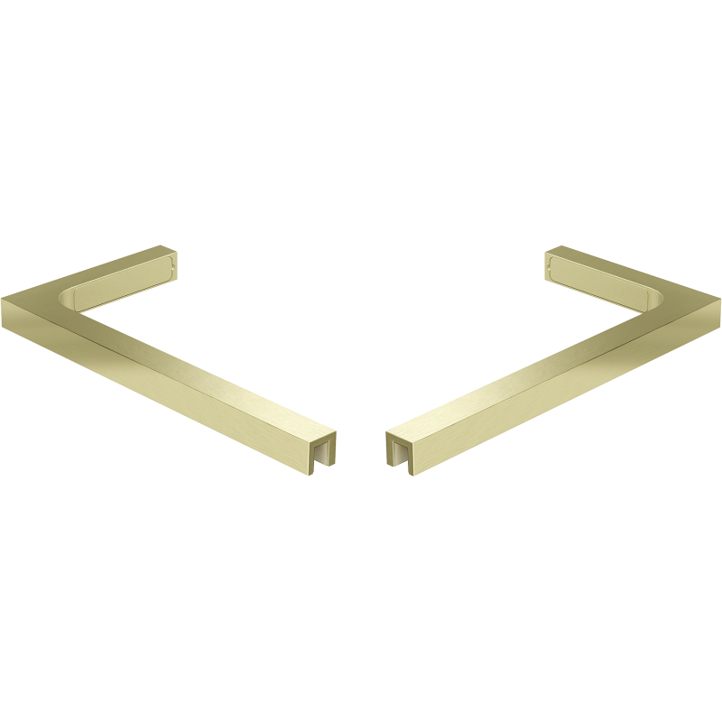 Mexen ensemble de supports d'angle en L pour portes et parois de douche 6-8 mm, doré brossé - 830-12-55