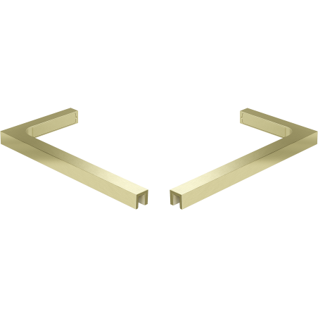 Mexen ensemble de supports d'angle en L pour portes et parois de douche 6-8 mm, doré brossé - 830-12-55