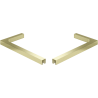 Mexen ensemble de supports d'angle en L pour portes et parois de douche 6-8 mm, doré brossé - 830-12-55