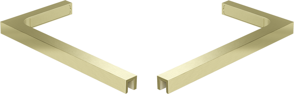 Mexen ensemble de supports d'angle en L pour portes et parois de douche 6-8 mm, doré brossé - 830-12-55