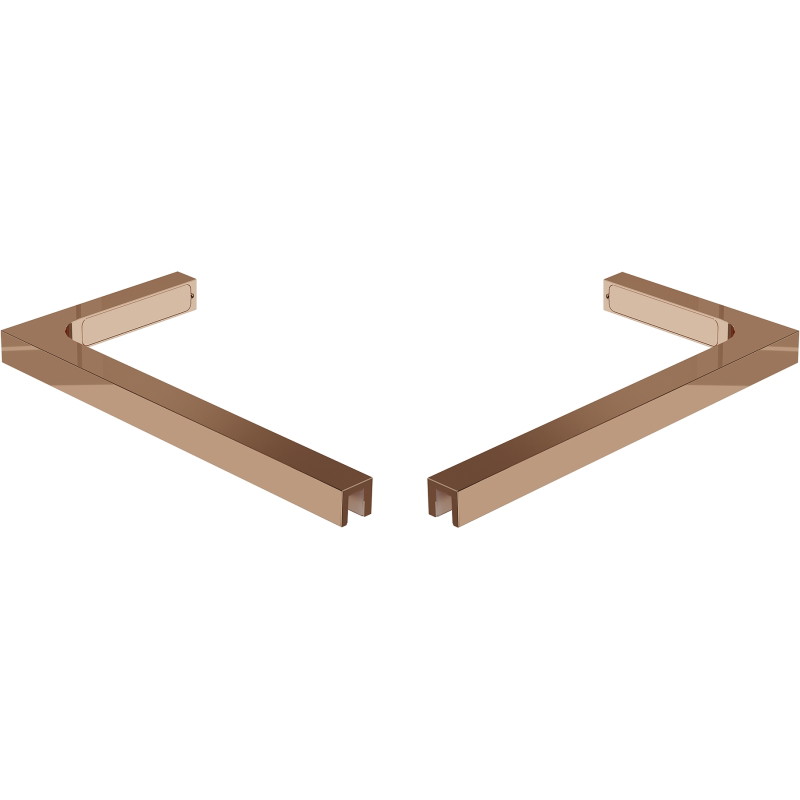 Mexen Uni-L1 ensemble de supports d'angle en L pour portes et parois de douche 6-8 mm, or rose - 830-12-60