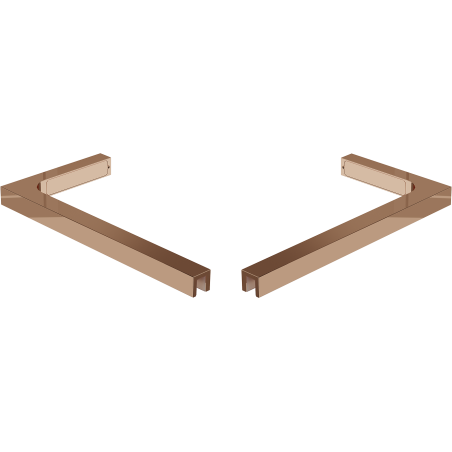 Mexen Uni-L1 ensemble de supports d'angle en L pour portes et parois de douche 6-8 mm, or rose - 830-12-60