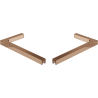 Mexen Uni-L1 ensemble de supports d'angle en L pour portes et parois de douche 6-8 mm, or rose - 830-12-60