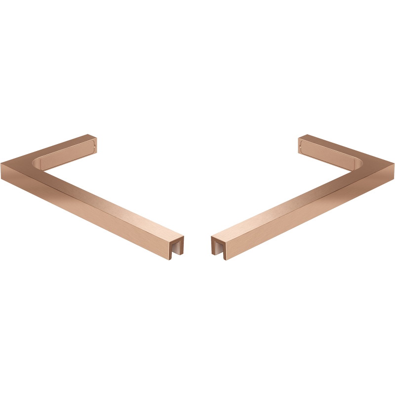 Mexen Uni-L1 ensemble de supports d'angle en L pour portes et parois de douche de 6 à 8 mm, cuivre brossé - 830-12-65