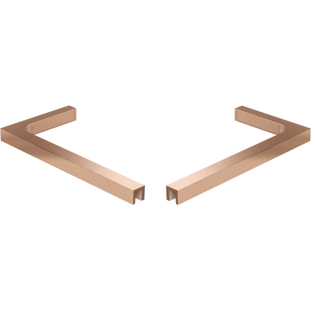 Mexen Uni-L1 ensemble de supports d'angle en L pour portes et parois de douche de 6 à 8 mm, cuivre brossé - 830-12-65