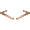 Mexen ensemble de supports d'angle en L pour portes et parois de douche 6-8 mm, cuivre brossé - 830-12-65