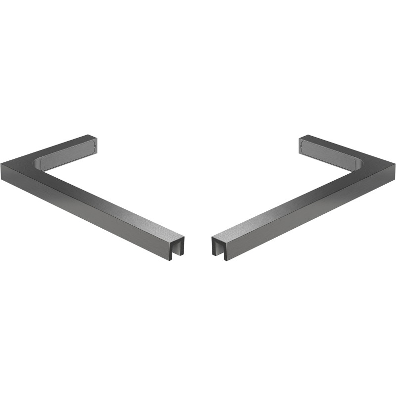 Mexen Uni-L1 ensemble de supports d'angle en L pour portes et parois de douche 6-8 mm, gun gray brossé - 830-12-66