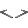Mexen ensemble de supports d'angle en L pour portes et panneaux de douche 6-8 mm, gris canon brossé - 830-12-66