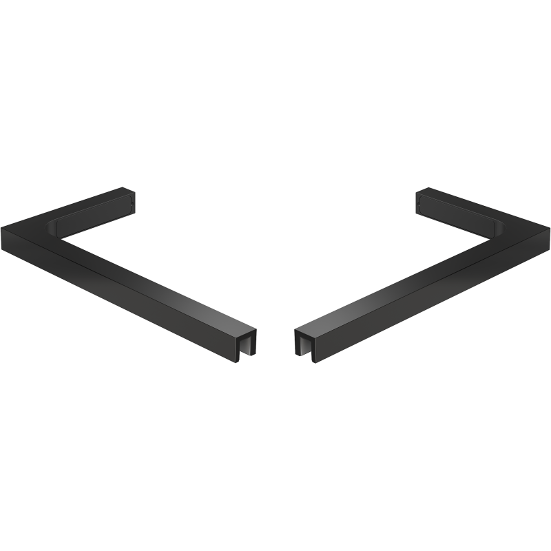 Mexen ensemble de supports en L pour portes et parois de douche 6-8 mm, noir - 830-12-70