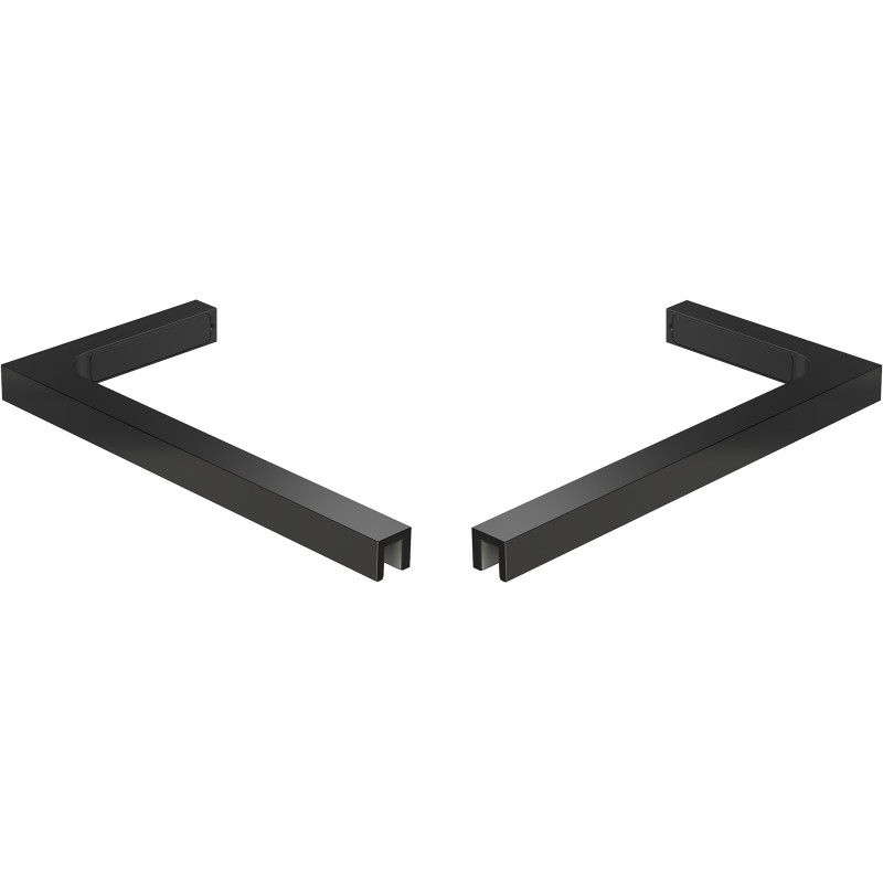 Mexen Uni-L1 ensemble de supports d'angle en L pour portes et parois de douche 6-8 mm, noir - 830-12-70