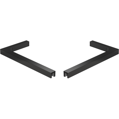 Mexen Uni-L1 ensemble de supports d'angle en L pour portes et parois de douche 6-8 mm, noir - 830-12-70