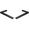 Mexen ensemble de supports en L pour portes et parois de douche 6-8 mm, noir - 830-12-70