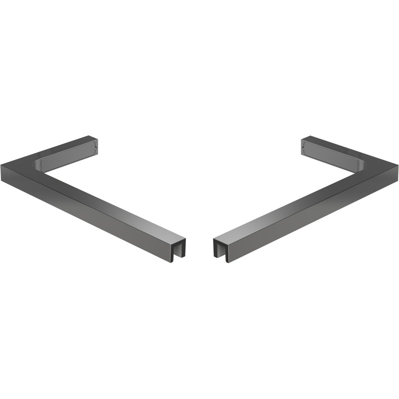 Mexen Uni-L1 ensemble de supports d'angle en L pour portes et parois de douche de 6 à 8 mm, gun metal - 830-12-95