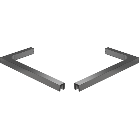 Mexen ensemble de supports d'angle L pour portes et parois de douche 6-8 mm, gun metal - 830-12-95