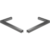 Mexen ensemble de supports d'angle L pour portes et parois de douche 6-8 mm, gun metal - 830-12-95