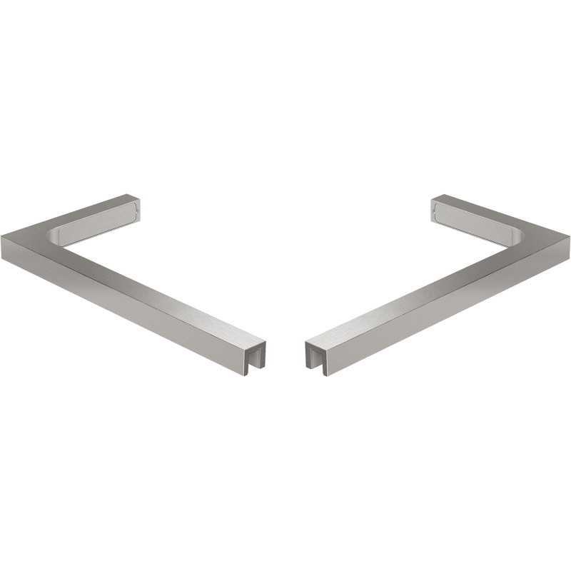 Mexen Uni-L1 ensemble de supports d'angle en L pour portes et parois de douche de 6 à 8 mm, nickel brossé - 830-12-97