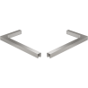 Mexen Uni-L1 ensemble de supports d'angle en L pour portes et parois de douche de 6 à 8 mm, nickel brossé - 830-12-97
