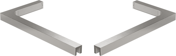 Mexen ensemble de supports d'angle en L pour portes et parois de douche 6-8 mm, nickel brossé - 830-12-97