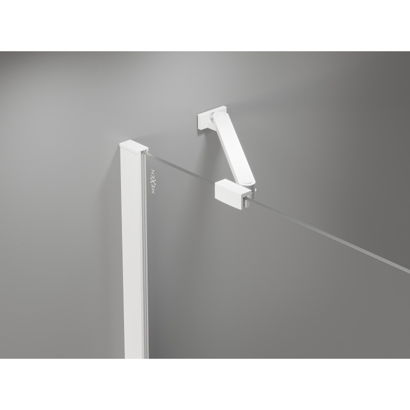 Mexen Uni-S support oblique pour portes et parois de douche 6-8 mm, blanc - 830-09-20