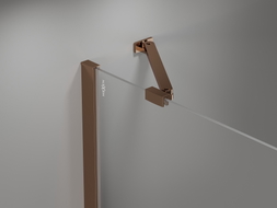 Mexen Uni-S support diagonal pour portes et parois de douche de 6 à 8 mm, or rose - 830-09-60