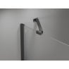 Mexen Uni-S support coudé pour portes et parois de douche 6-8 mm, gun gray brossé - 830-09-66