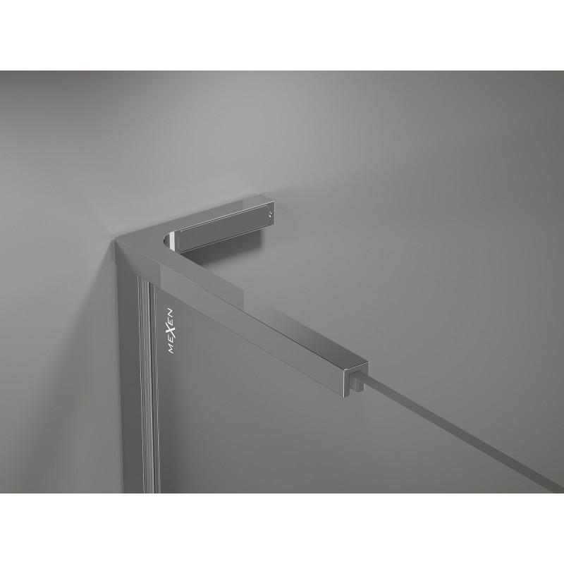 Mexen ensemble de supports d'angle en L pour parois de douche 10 mm, chromé - 800-07-01
