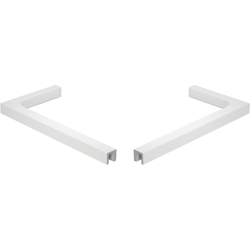Mexen Uni-L2 Kit de supports d'angle en L pour parois de douche de 10 mm, blanc - 800-07-20