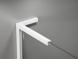 Mexen ensemble de supports d'angle en L pour parois de douche 10 mm, blanc - 800-07-20