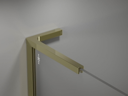 Mexen ensemble de supports d'angle en L pour parois de douche 10 mm, doré - 800-07-50