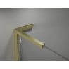 Mexen ensemble de supports d'angle en L pour parois de douche 10 mm, doré brossé - 800-07-55