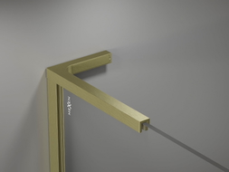 Mexen ensemble de supports d'angle en L pour parois de douche 10 mm, doré brossé - 800-07-55