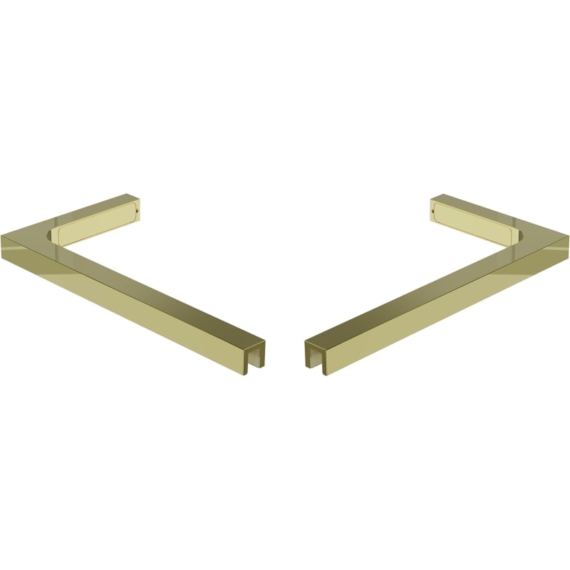 Mexen ensemble de supports d'angle en L pour parois de douche 10 mm, doré brossé - 800-07-55