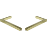 Mexen ensemble de supports d'angle en L pour parois de douche 10 mm, doré brossé - 800-07-55