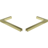 Mexen Uni-L2 ensemble de supports d'angle en L pour parois de douche de 10 mm, doré brossé - 800-07-55