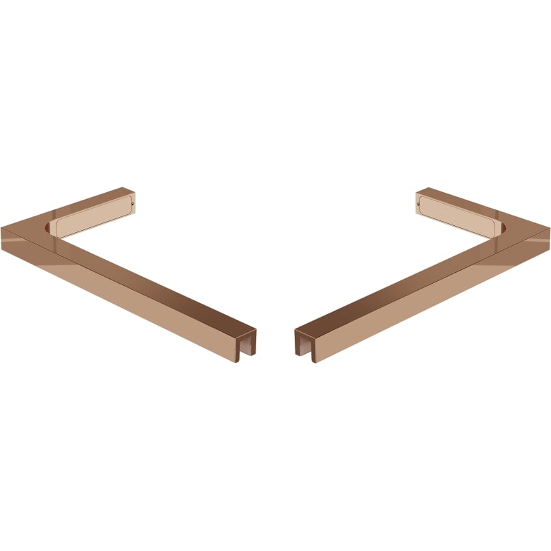 Mexen Uni-L2 Ensemble de supports d'angle en L pour parois de douche de 10 mm, or rose - 800-07-60