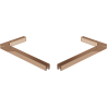 Mexen ensemble de supports d'angle L pour parois de douche 10 mm, or rose - 800-07-60