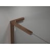 Mexen ensemble de supports d'angle L pour parois de douche 10 mm, or rose - 800-07-60