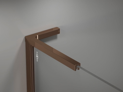 Mexen ensemble de supports d'angle L pour parois de douche 10 mm, or rose - 800-07-60