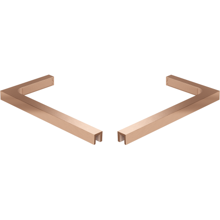 Mexen ensemble de supports d'angle en L pour écrans de douche 10 mm, cuivre brossé - 800-07-65