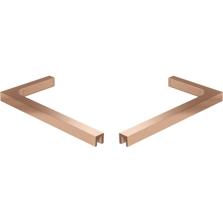 Mexen Uni-L2 Kit de supports d’angle en L pour parois de douche de 10 mm, cuivre brossé - 800-07-65