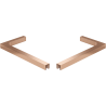 Mexen ensemble de supports d'angle en L pour écrans de douche 10 mm, cuivre brossé - 800-07-65
