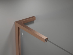 Mexen ensemble de supports d'angle en L pour écrans de douche 10 mm, cuivre brossé - 800-07-65