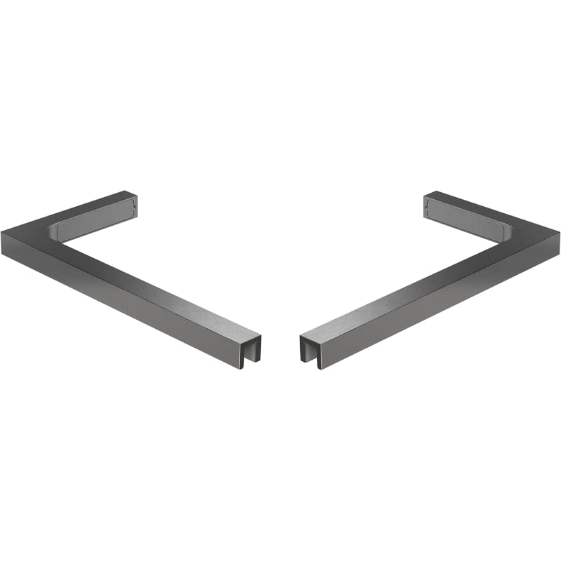 Mexen Uni-L2 ensemble de supports d'angle en L pour parois de douche de 10 mm, gun gray brossé - 800-07-66