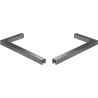 Mexen ensemble de supports d'angle en L pour parois de douche 10 mm, gris canon brossé - 800-07-66