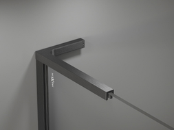 Mexen Uni-L2 ensemble de supports d'angle en L pour parois de douche de 10 mm, gun gray brossé - 800-07-66