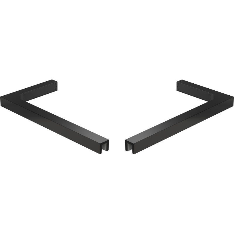 Mexen ensemble de supports angulaires en L pour parois de douche 10 mm, noir - 800-07-70